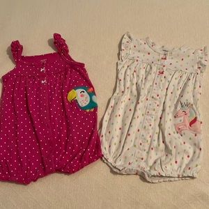 2pc Carter’s rompers